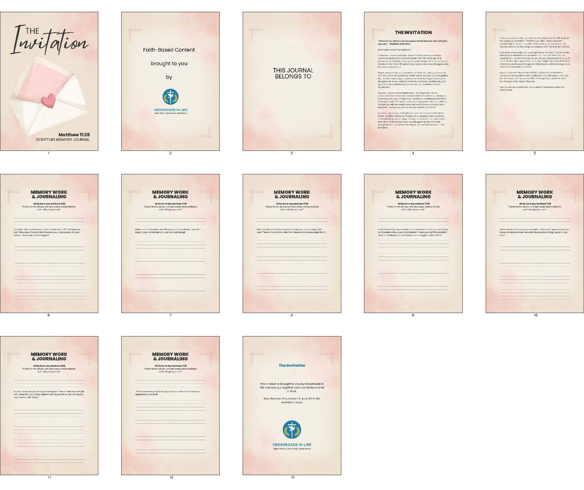 The Invitation Scripture Memory Journal